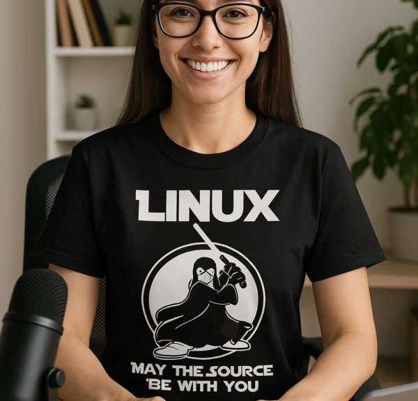 May the Source Be With You – Funny Linux & Programmer T-Shirt for Developers, Geeks, and Tech Enthusiasts